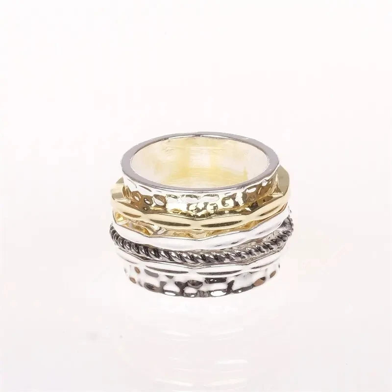 🔮 Anello Spinner “Antico Mantra” – Meditazione in Movimento, Stile che Parla