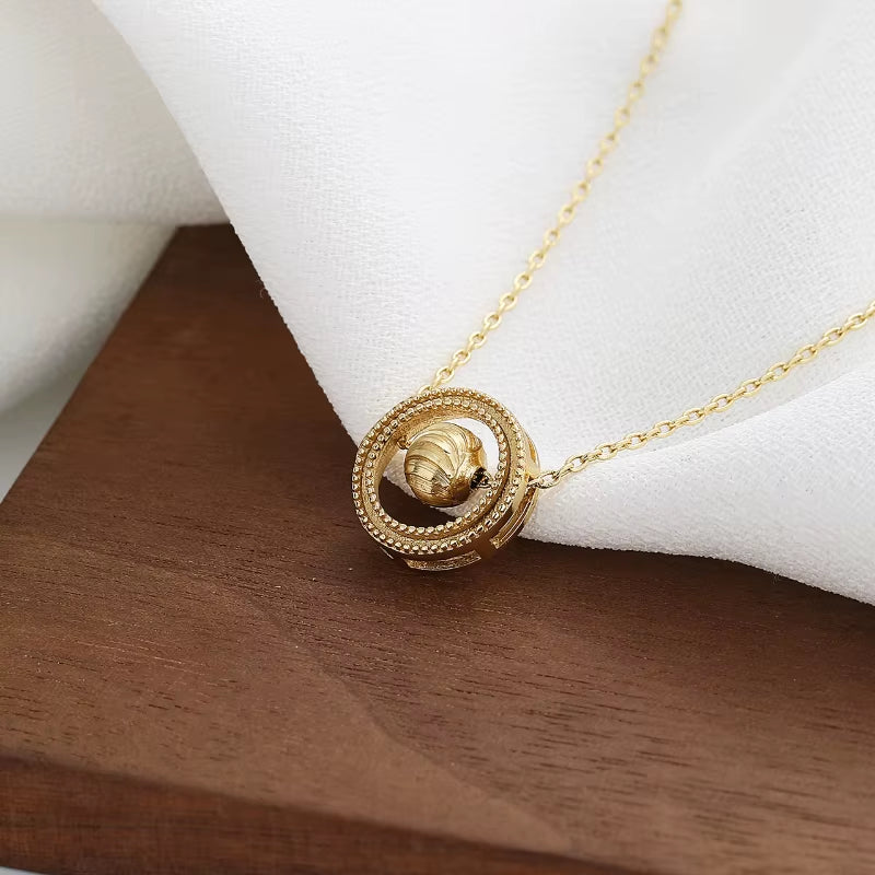 🌟 Collana Spinner Minimalista – Eleganza Dorata con Fidget Sensoriale
