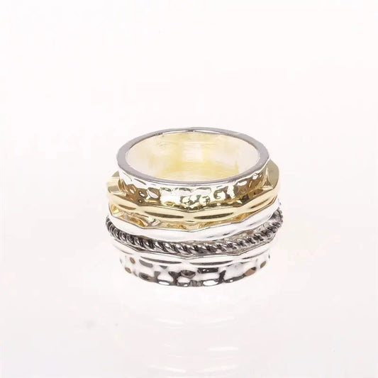 🔮 Anello Spinner “Antico Mantra” – Meditazione in Movimento, Stile che Parla