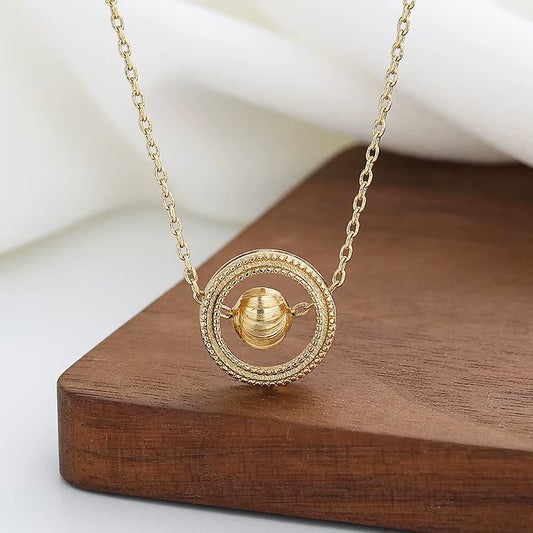 🌟 Collana Spinner Minimalista – Eleganza Dorata con Fidget Sensoriale