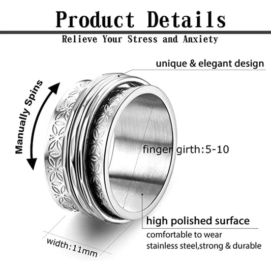 🌪️ Anello Spinner “Stim in Punk” – Bellezza ribelle in movimento
